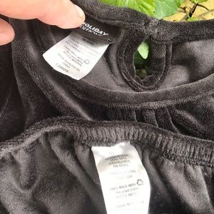 Holiday Editions Black Velour 2 pc Dress Red Bows